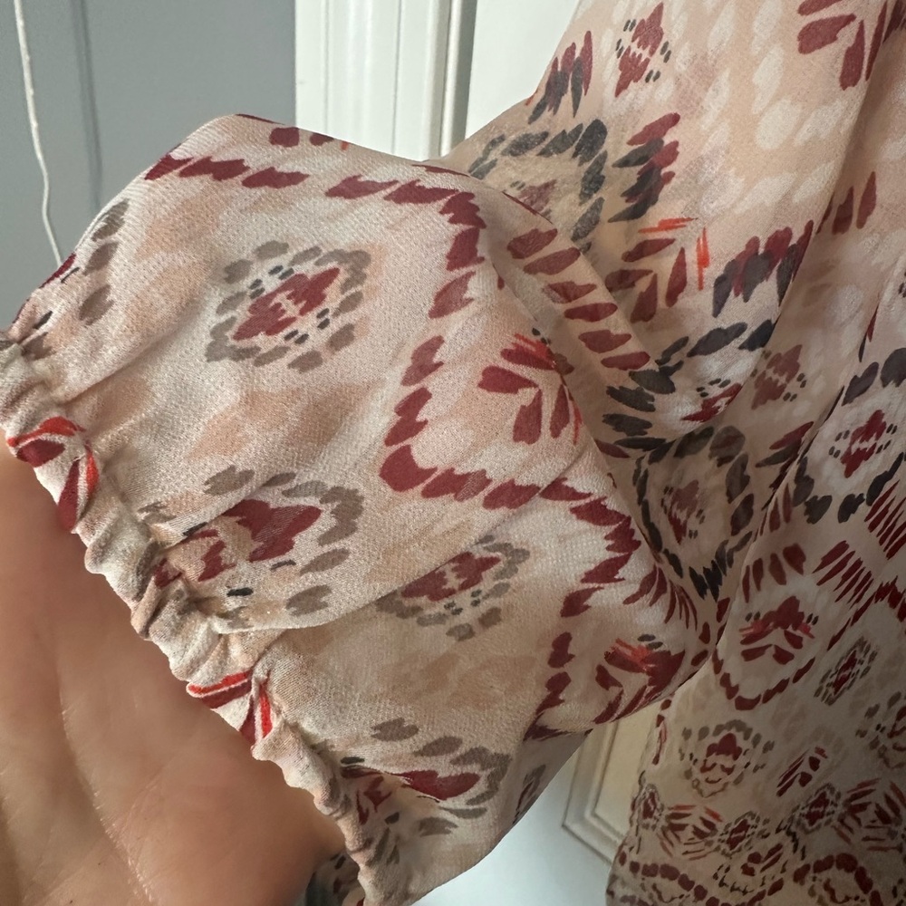 Ann Taylor Boho Patterned Blouse - image 3